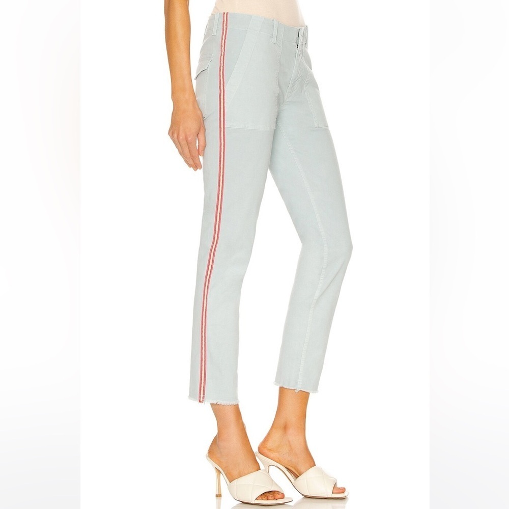 NILI LOTAN Jenna Twill Cotton Raw Hem Pants Size‎ 8